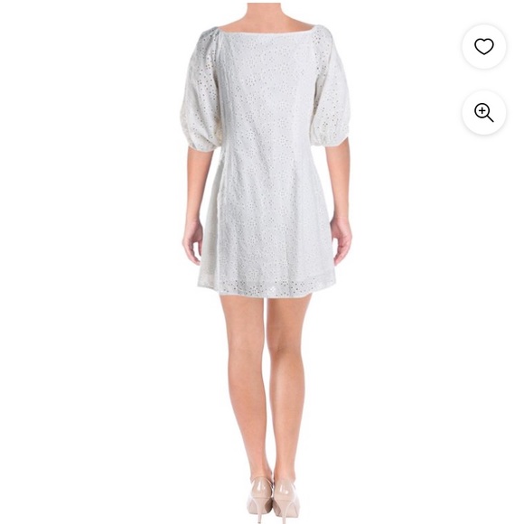 Sage The Label Okeefe Cotton Eyelet Puff Sleeve Mini Sz S NWT - Picture 2 of 9